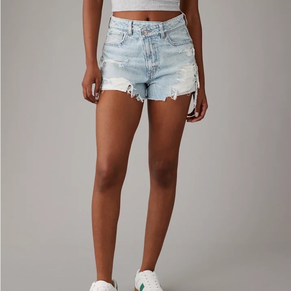 American Eagle Distressed Mom Jean Shorts
